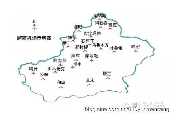 新疆航空業織就航空貨運新絲路-新疆機場分布圖.jpg