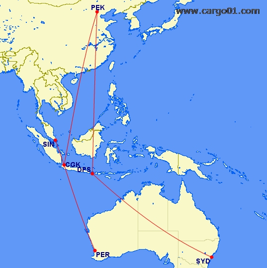 PEK-DPS,PEK-CGK,CGK-PER,CGK-SIN,DPS-SYD航線示意圖.png