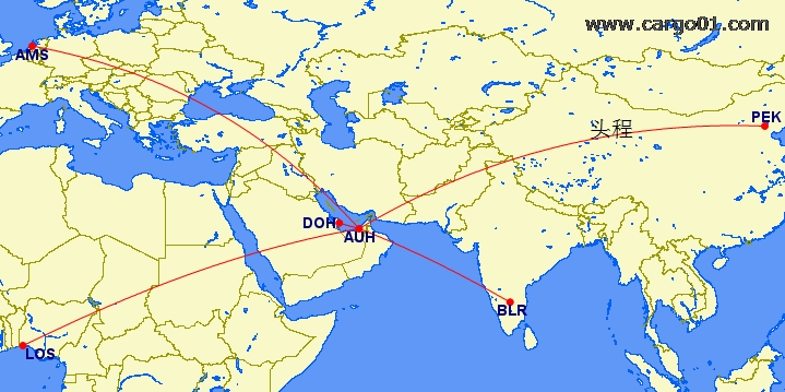 PEK-AUH,AUH-BLR,AUH-AMS,AUH-LOS,AUH-DOH航線示意圖.png